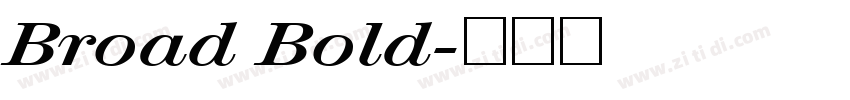 Broad Bold字体转换